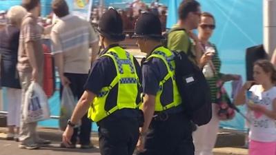 Dorset Police officers at the Weymouth Olympic venue