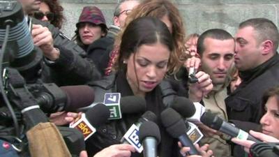 Karima El-Mahroug outside court