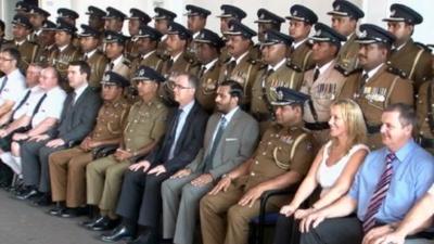 Scottish and Sri Lankan police officers