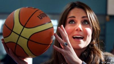Duchess of Cambridge holding a basketball