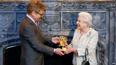 The Queen receives an honorary Bafta from actor and director Kenneth Branagh