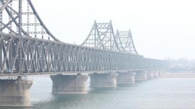 Bridge between China and North Korea at Dandong, China