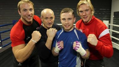 Stephen Ferris, Barry McGuigan, Carl Frampton and Mike McComish