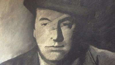 Black and white image of Pablo Naruda