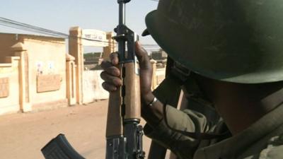 On patrol with Malian troops