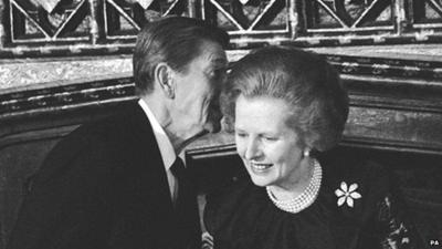 Margaret Thatcher and Ronald Reagan