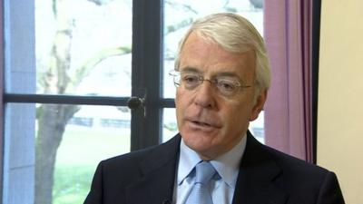 Margaret Thatcher's successor, Sir John Major