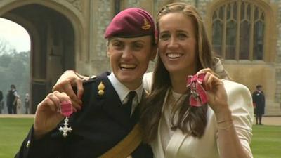 Heather Stanning MBE and Helen Glover MBE