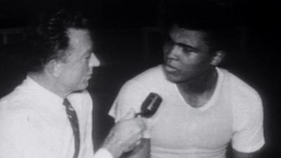 Muhammad Ali being interviewed