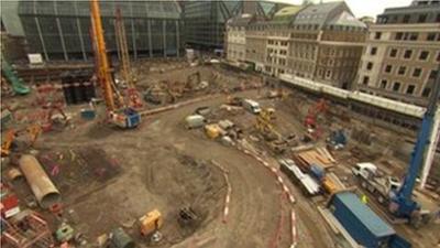 Roman archaeology site in London