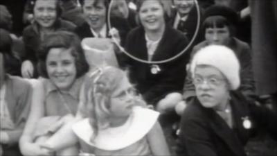 Margaret Thatcher as a child in Belton Park near Grantham