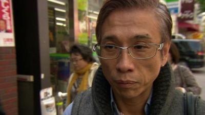 Japanese man on street