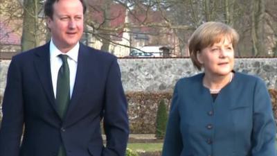 David Cameron and Angela Merkel