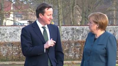 David Cameron and Angela Merkel