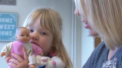 Carly Brunsden and her daughter