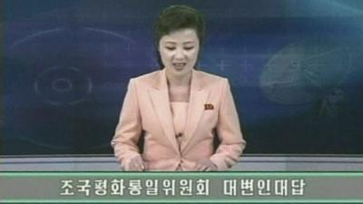 North Korean news reader
