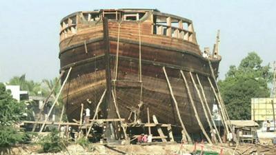 A ship being built in Mandvi