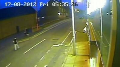 CCTV showing the three teenagers near the scene of the murder in Liverpool