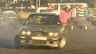 "Spinners" perform stunts