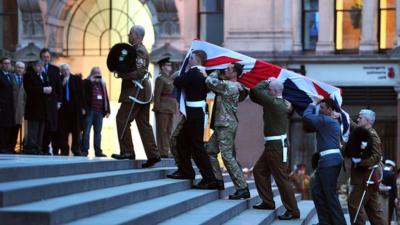 Rehearsal for Baroness Thatcher's funeral