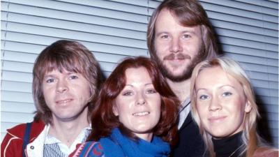 Bjorn Ulvaeus, Anni Frid Lyngstad, Benny Andersson and Agnetha Faltskag.
