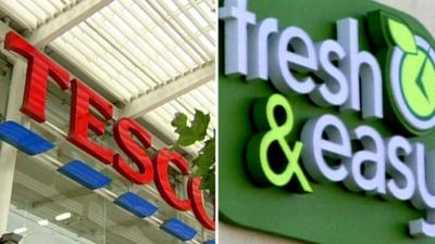 Tesco and Fresh & Easy logos