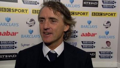 Manchester City boss Roberto Mancini