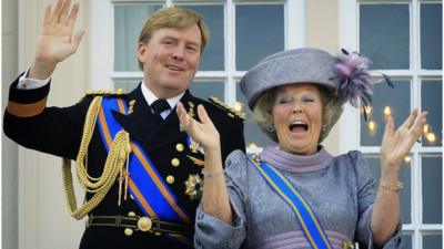 Dutch Crown Prince Willem-Alexander and Dutch Queen Beatrix