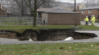 Sinkhole in Chicago