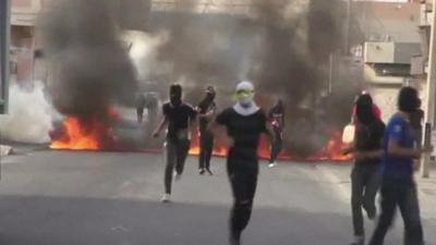 Protesters in Bahrain