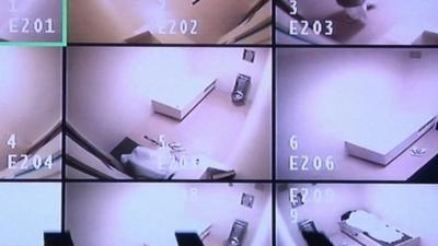 CCTV images from cells at the Guantanamo Bay detention facility