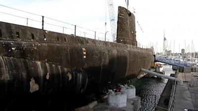 HMS Alliance prior to the restoration work