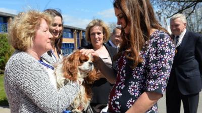 The Duchess of Cambridge at Willows Primary School