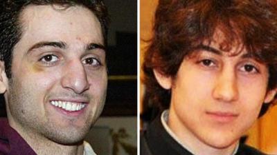 Tamerlan Tsarnaev - February 2010 photo (left) and undated photo of Dzhokhar Tsarnaev