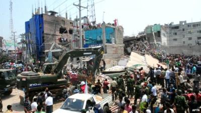 Collapsed building