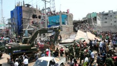 Collapsed building