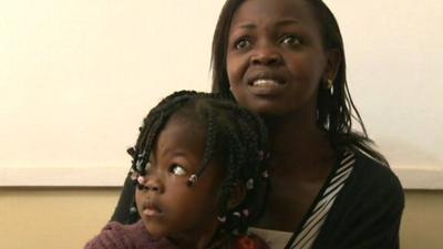 Mother and child in clinic in Nairobi