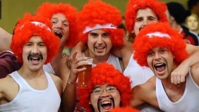 Revellers dressed as 118 characters