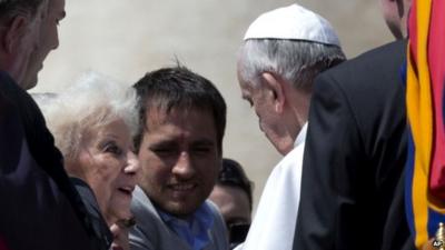 Estela de Carlotto meets Pope Francis