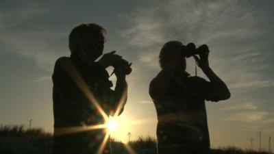 Bird watchers in Malta