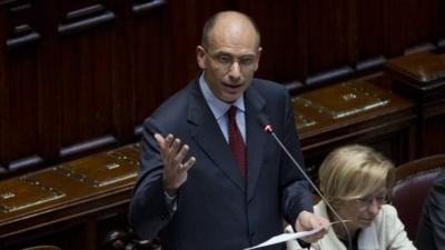 Italian Prime Minister Enrico Letta