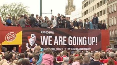 Bournemouth open-top bus parade