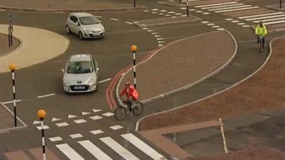 Cycle roundabout testing in Berkshire