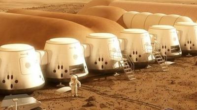 Artist impression of Mars One