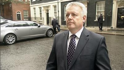 Carwyn Jones outside 10 Downing Street