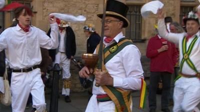 Morris men in Oxford on May Day 2013