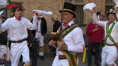 Morris men in Oxford on May Day 2013