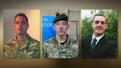 Cpl William Savage, Fusilier Samuel Flint and Pte Robert Hetherington