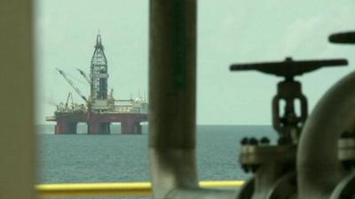 Oil rig off the coast of Ghana