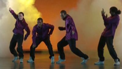 Dancers on stage at Sadler's Wells